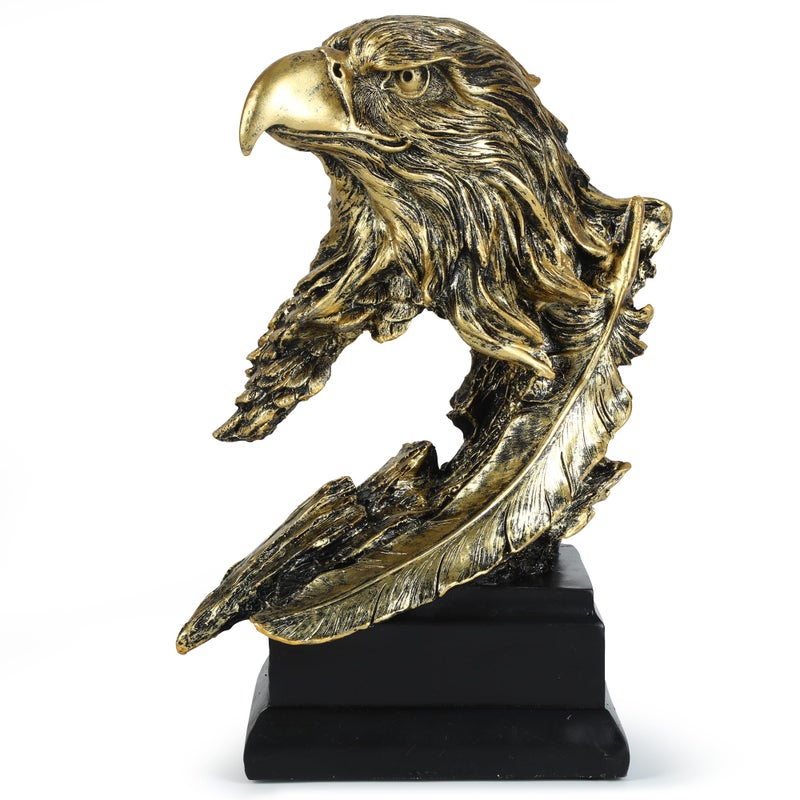 HW Sandstone Bald Eagle Figurines The USAs National Emblem Statue Decoration for HomeStudyLiving Room Great Collectible Figurines Best Gift for The Man Sandstone Color HH17D4