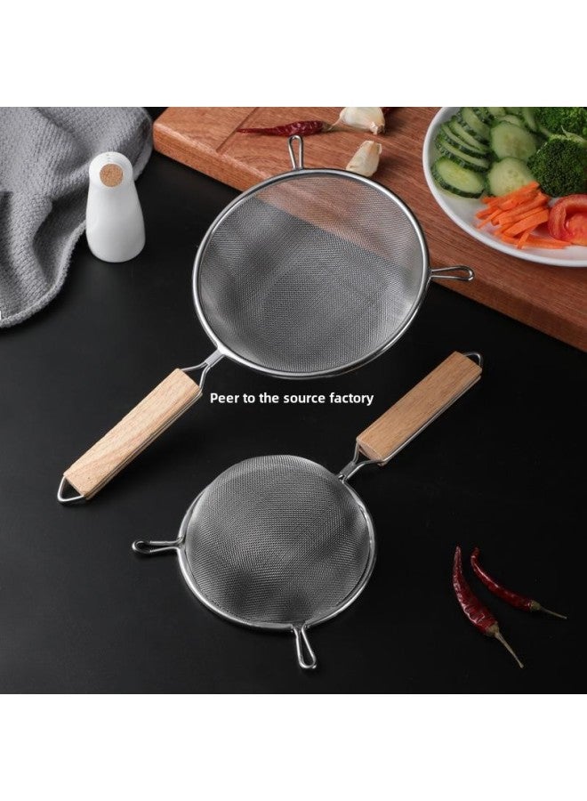 Double-ear Household Flour Sieve Hand-held Stainless Steel Filter Plug Baking Kitchen Tool Sieve Mesh Flour Sifter-Specifications:18CM - Image 5