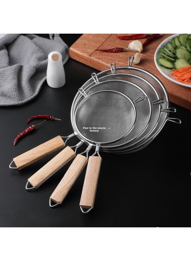 Double-ear Household Flour Sieve Hand-held Stainless Steel Filter Plug Baking Kitchen Tool Sieve Mesh Flour Sifter-Specifications:18CM - Image 2