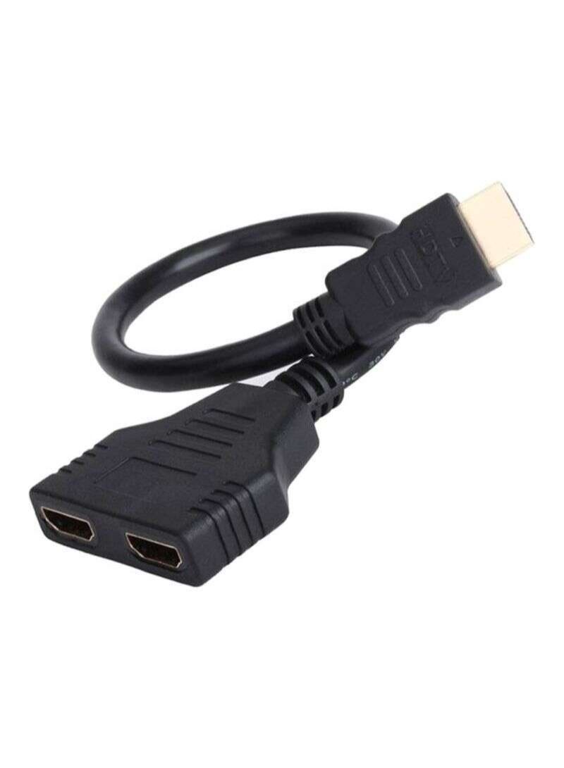 shAyzee HDMI Male To 2 HDMI Cable Splitter Adapter Converter Black - Image 4