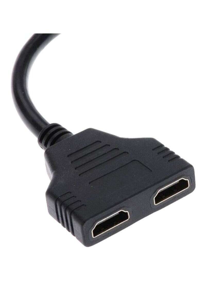shAyzee HDMI Male To 2 HDMI Cable Splitter Adapter Converter Black - Image 5