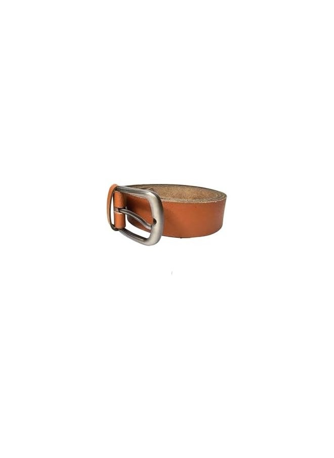 LUSHA - Genuine Leather Men's Belt, 1.4 inches Wide Classic Jean Belt - Image 1