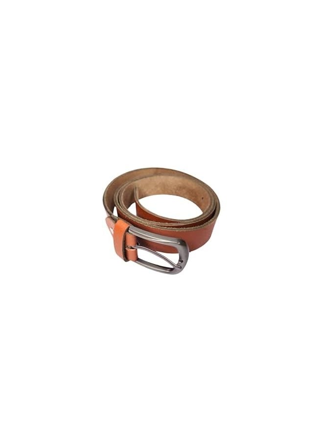 LUSHA - Genuine Leather Men's Belt, 1.4 inches Wide Classic Jean Belt - Image 1