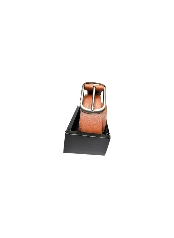 LUSHA - Genuine Leather Men's Belt, 1.4 inches Wide Classic Jean Belt - Image 1
