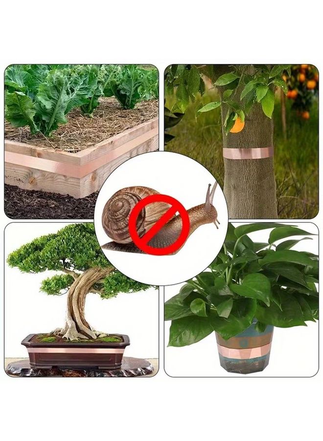 3 سم × 20 م شريط نحاسي ثقيل مضاد للحلزون يطرد البزاقات واليرقات - Image 5