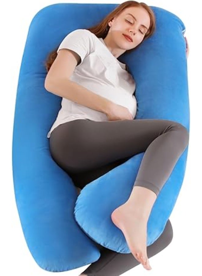 U-Shaped Full Body Pregnancy Pillow 55 Inch Ergonomic Support with Removable Soft Cover - Image 1