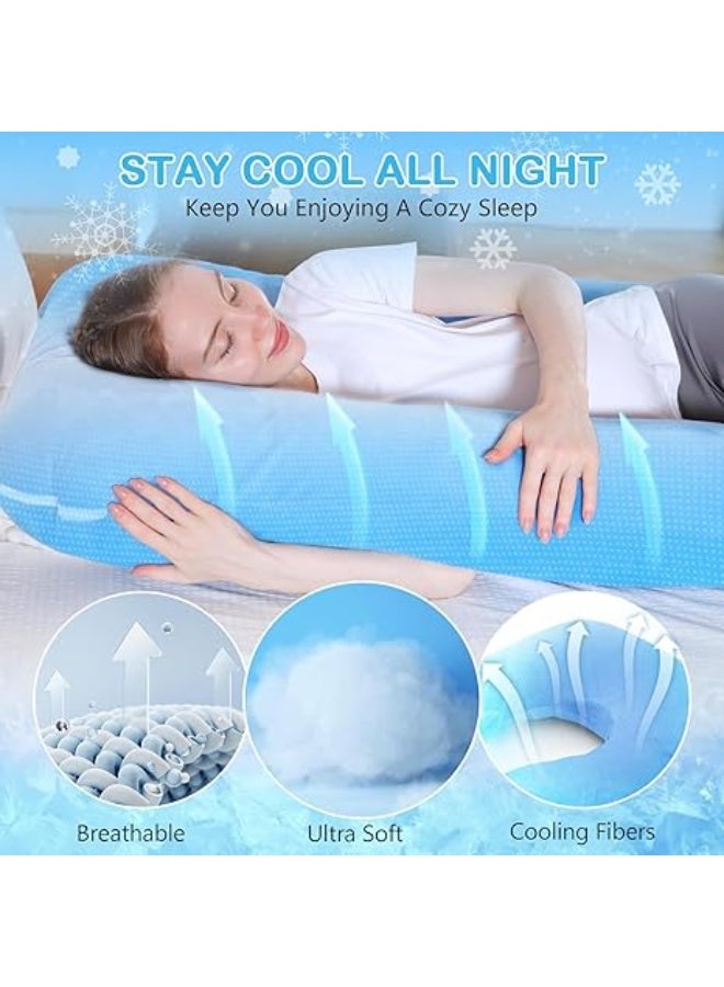 U-Shaped Full Body Pregnancy Pillow 55 Inch Ergonomic Support with Removable Soft Cover - Image 4