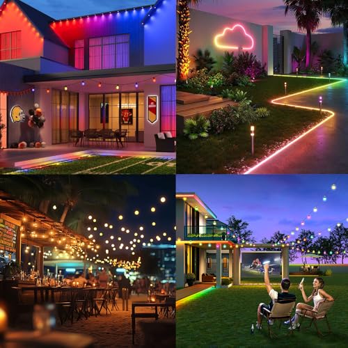 WeGoIOT IP65 Waterproof LED Controller, ESP32 WLED WiFi APP Control, Outdoor Music Sync Light Controller, DC5-24V, for WS2812B RGBIC RGBW LED Strip Lights(2 Channel) - Image 4
