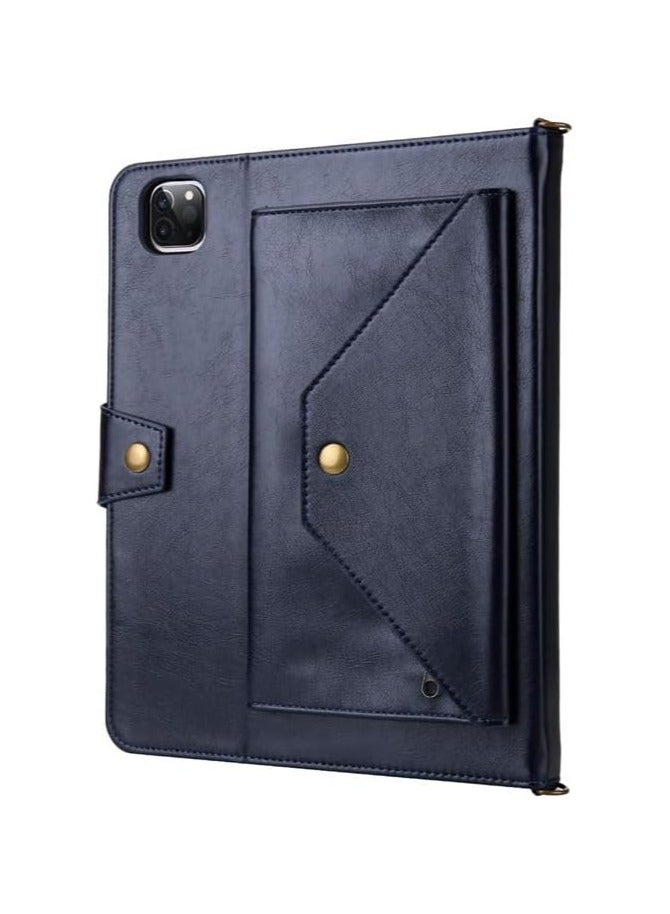 general Handheld Flip Card holder Leather Case Compatible with iPad Pro 13 Inch 2024 (M4, 7th Gen) Zipper Bag Shoulder Strap Flat Cover for iPad Pro 13 Inch - Image 2