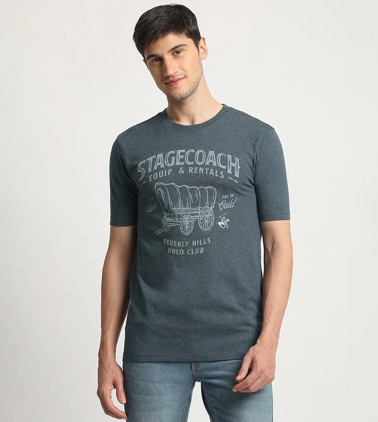 BEVERLY HILLS POLO CLUB STAGE COACH RENTAL MELANGE TEE