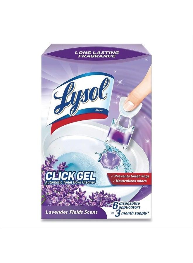 Lysol منظف مرحاض أوتوماتيكي جل كليك، للتنظيف والانتعاش، حقول اللافندر، 6 تطبيقات (عبوة من 1) - Image 1
