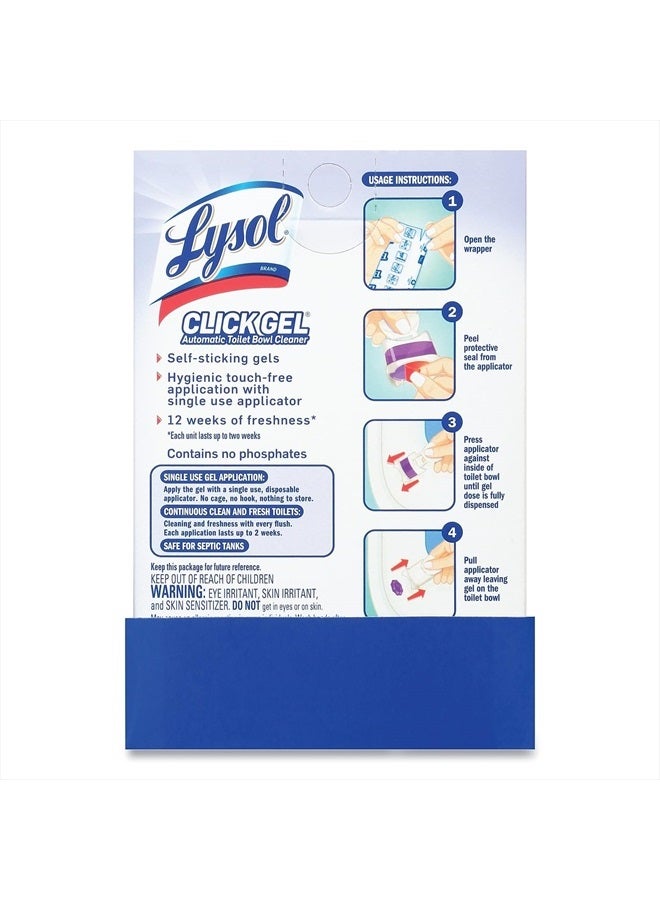 Lysol منظف مرحاض أوتوماتيكي جل كليك، للتنظيف والانتعاش، حقول اللافندر، 6 تطبيقات (عبوة من 1) - Image 2