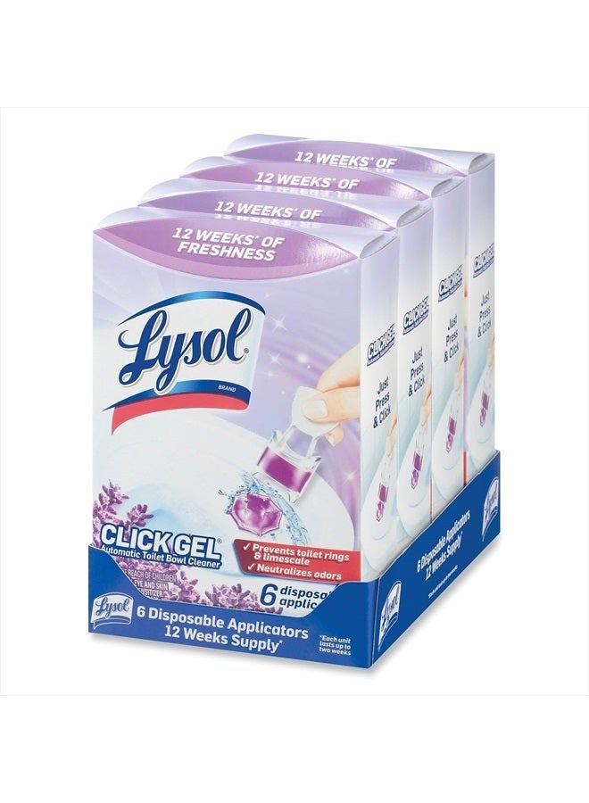 Lysol منظف مرحاض أوتوماتيكي جل كليك، للتنظيف والانتعاش، حقول اللافندر، 6 تطبيقات (عبوة من 1) - Image 5