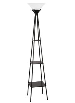 Floor Lamp with Shelves,Tall Industrial Floor Lamps for Living Room, 3-Tier Shelf Lamp, Black Standing Lamp with Plastic Shade, Lamps for Bedroom, Office - pzsku/ZB8F2D3830CC5AB9CB9C8Z/45/_/1737617833/0674bfec-6502-443d-9486-f78b823d91e1