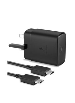 45W USB C Super Fast Charger USB C Plug for Samsung Galaxy S24 Ultra S23 Plus S23 S22 Ultra S21 Plus S21 S21FE S20FE PD Adapter Charger For Galaxy Tab S10 S10 Ultra S10 S9 S9+ S8+ S8 S7 Ultra With Type C Charger Cable