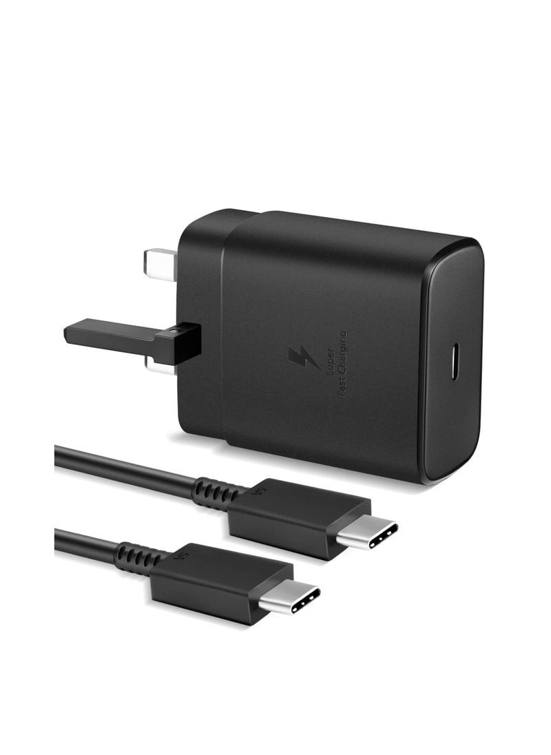 Generic - 45W USB C Super Fast Charger USB C Plug for Samsung Galaxy S24 Ultra S23 Plus S23 S22 Ultra S21 Plus S21 S21FE S20FE PD Adapter Charger For Galaxy Tab S10 S10 Ultra S10 S9 S9+ S8+ S8 S7 Ultra With Type C Charger Cable - Image 1