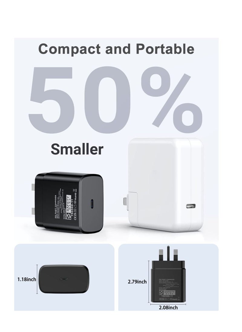 Generic - 45W USB C Super Fast Charger USB C Plug for Samsung Galaxy S24 Ultra S23 Plus S23 S22 Ultra S21 Plus S21 S21FE S20FE PD Adapter Charger For Galaxy Tab S10 S10 Ultra S10 S9 S9+ S8+ S8 S7 Ultra With Type C Charger Cable - Image 1