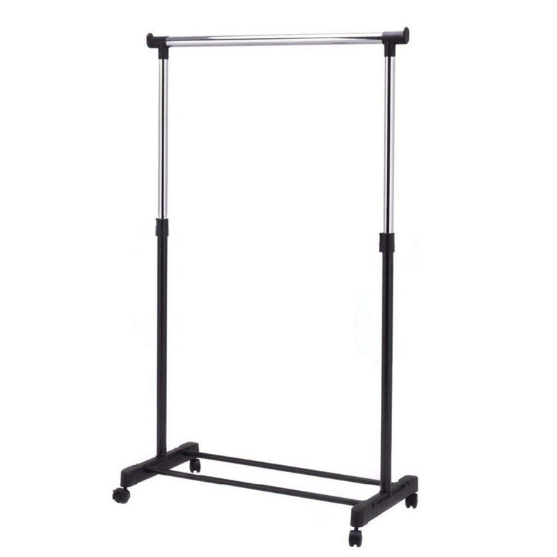 Emndr Stainless Steel Portable Floor Clothes Drying Rack Dryer Hanger Nappies Undergarments Towels Rack Single Towel Rack - Image 1
