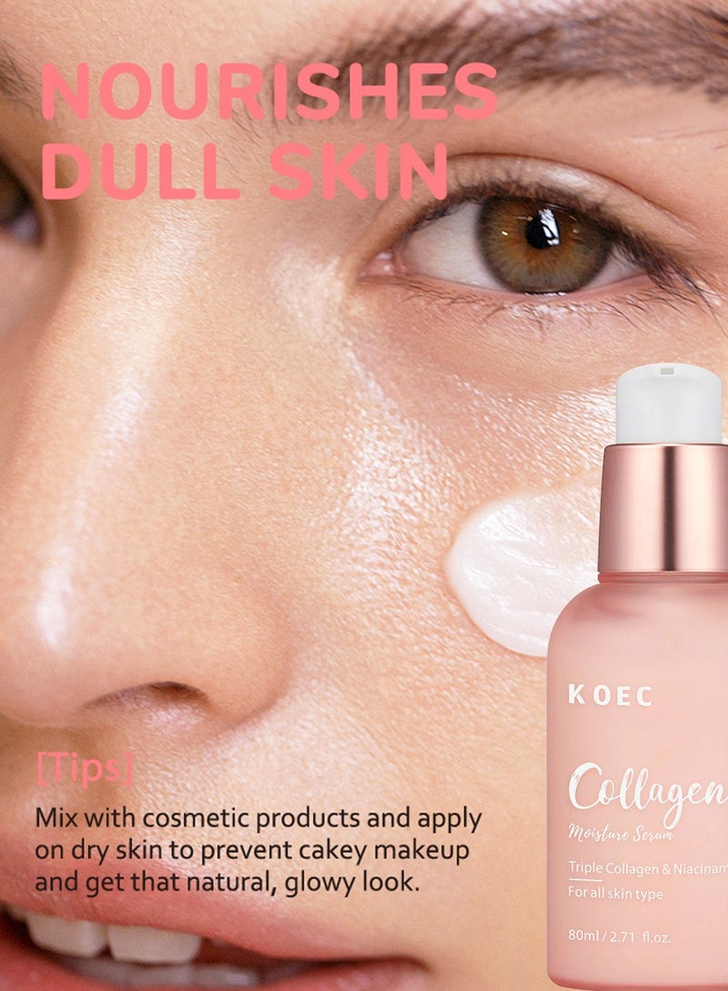ك أو إي سي سيروم الكولاجين الثلاثي - يغذي البشرة الباهتة بمركب الكولاجين الثلاثي - سيروم خفيف الوزن مع النياسيناميد وحمض الهيالورونيك - Image 4