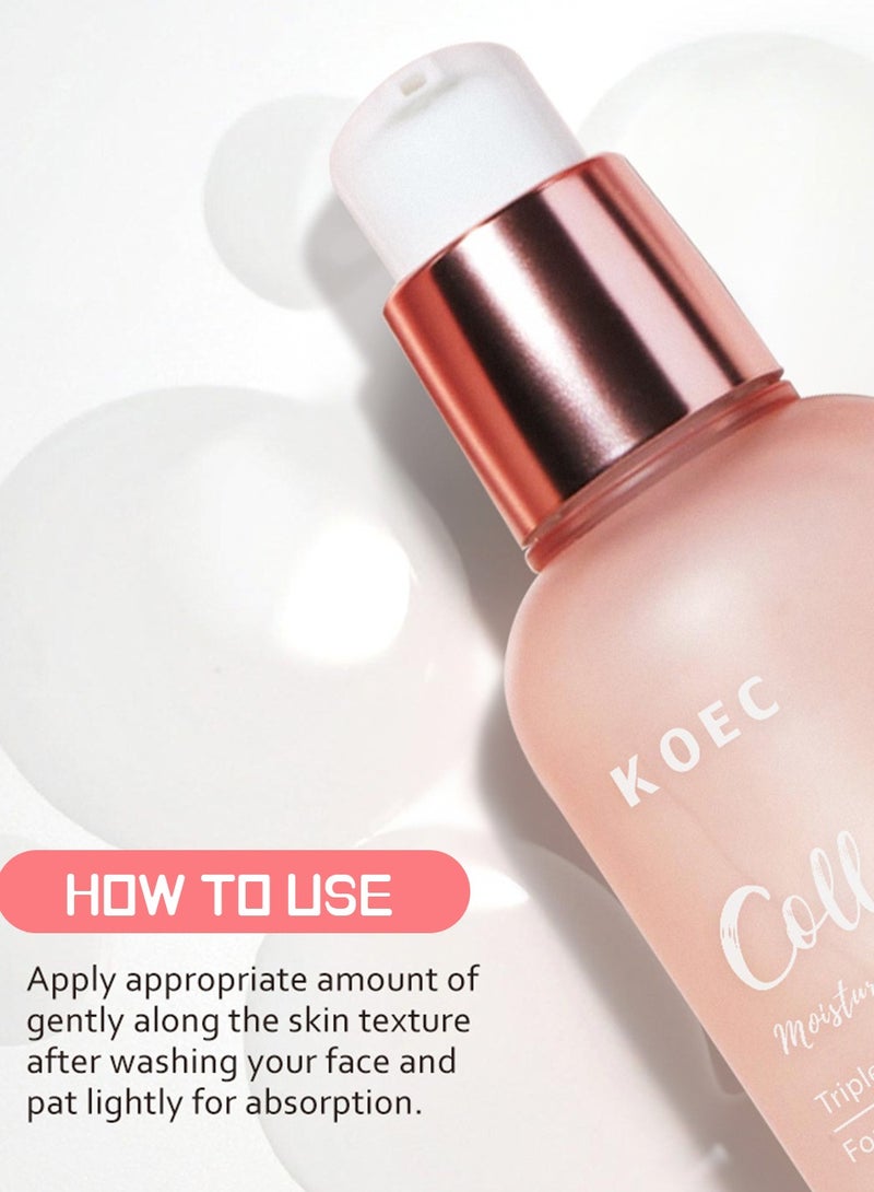 ك أو إي سي سيروم الكولاجين الثلاثي - يغذي البشرة الباهتة بمركب الكولاجين الثلاثي - سيروم خفيف الوزن مع النياسيناميد وحمض الهيالورونيك - Image 5