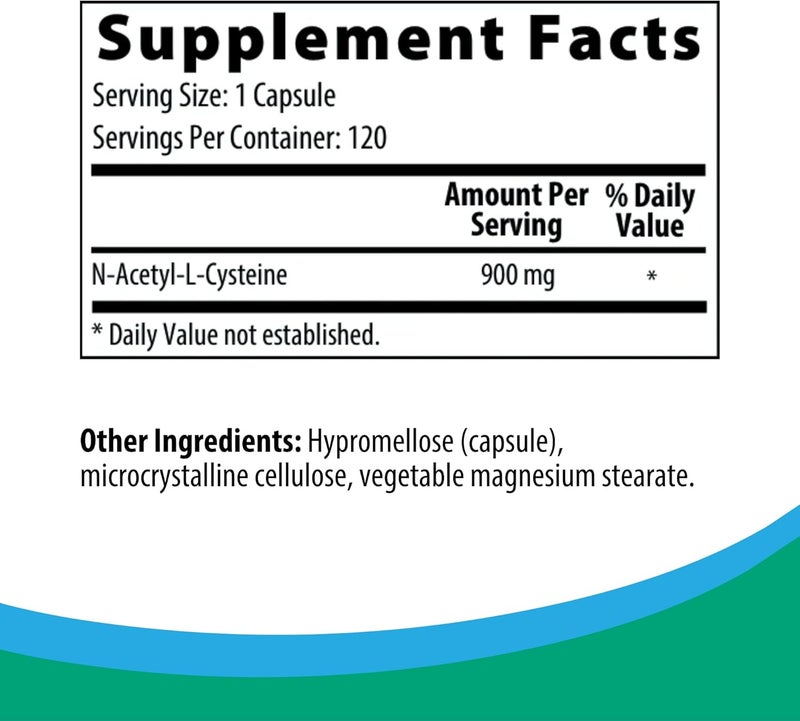 Rootcology by Dr Izabella Wentz  Pure NAcetyl Cysteine  NAC 900mg  120 Capsules - Image 2