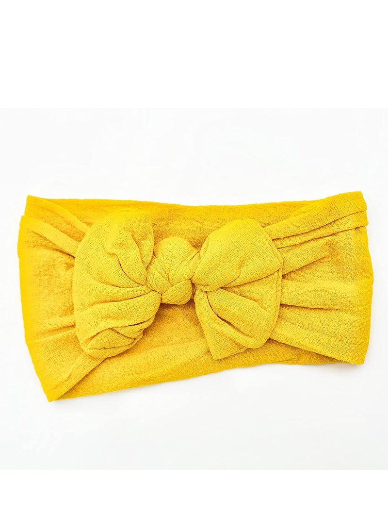 ECVV 6 Pack Baby Girl Bow Headband Elastic Soft Headband Nylon Headband Hairband Hair Bow Elastic Hair Styling Accessories for Newborn Baby Toddler Girl, Assorted Color, 15mmx9mm  - Image 3