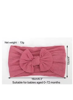 ECVV 6 Pack Baby Girl Bow Headband Elastic Soft Headband Nylon Headband Hairband Hair Bow Elastic Hair Styling Accessories for Newborn Baby Toddler Girl, Assorted Color, 15mmx9mm  - Image 5