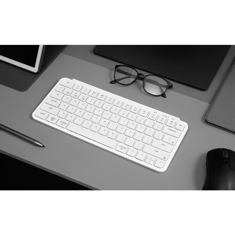 B1 Pro Custom ZMK Ultra-Thin Wireless Keyboard Programmable Bluetooth 5.0/ 2.4G/ Wired 1200 Hours Battery Life Quiet Keys Compatible With Mac And Windows Lightweight Design White - Image 2
