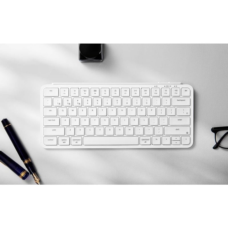 B1 Pro Custom ZMK Ultra-Thin Wireless Keyboard Programmable Bluetooth 5.0/ 2.4G/ Wired 1200 Hours Battery Life Quiet Keys Compatible With Mac And Windows Lightweight Design White - Image 4