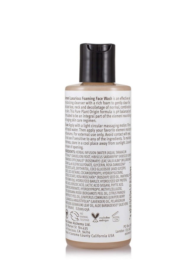 Max Green Alchemy - Elemeni Luxurious Foaming Face Wash 4.2 Fl Oz Bottle Gentle Facial Cleanser Ph Balanced Creamy Foam Removes Dirt And Impurities Lactic Acid Moisturizes Vegan - Image 1