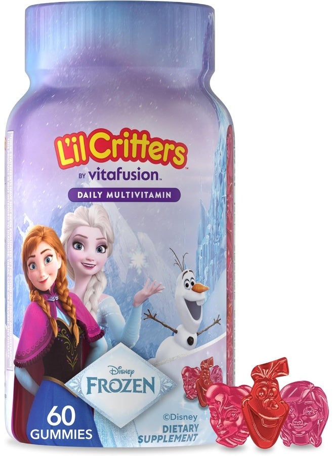 Vitafusion L'Il Critters Frozen Daily Kids Multivitamin Gummies Assorted Berry Flavors For Ages 2+ Toddlers And Kids, Disney Multivitamin Gummies With 11 Essential Nutrients, 30-60 Day Supply, 60 Gummies - Image 1