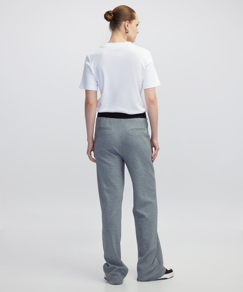 Ipekyol Wide Leg Mixed Media Color-Block Trousers - Image 4