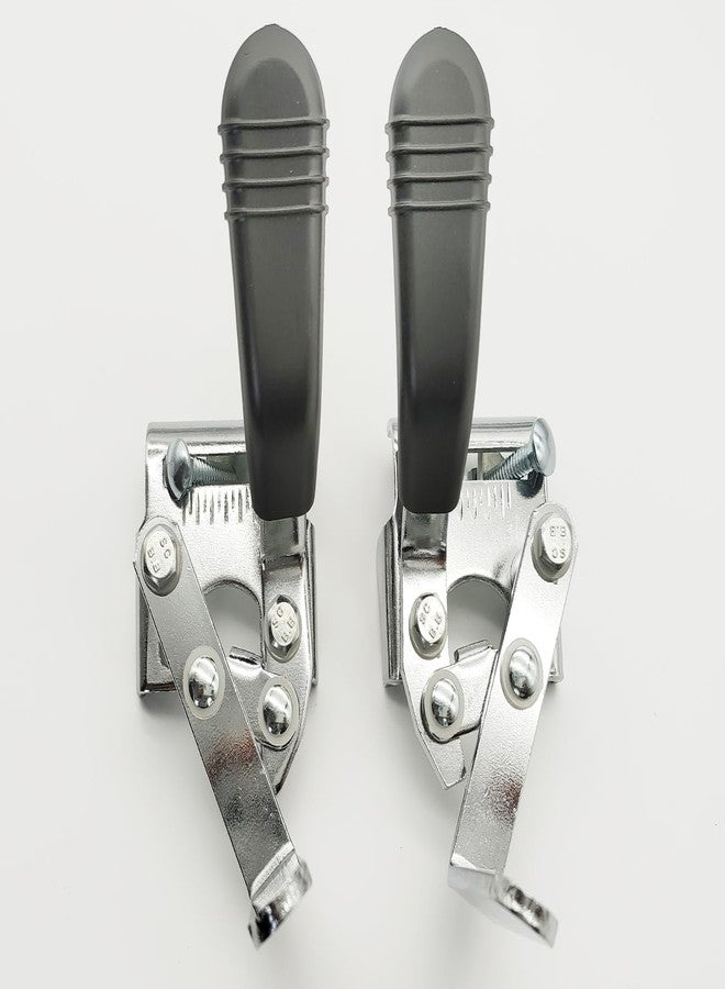 ForconMed Chrome Wheelchair Brakes, Wheel Locks, Side Mount Bolt-On Style for 7/8" Tubing. Universal Brakes for Standard wheelchairs and Heavy Duty wheelchairs. Compatible with All Brands of Steel wheelchairs. - Image 3