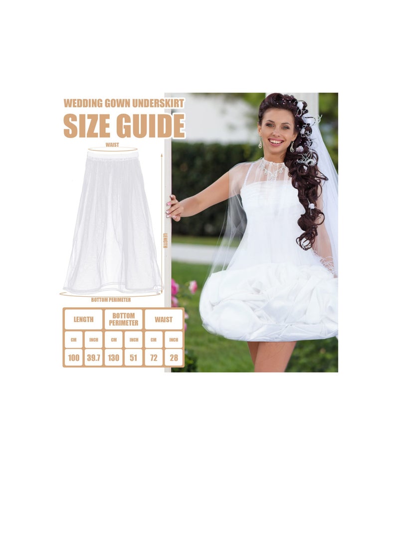 KASTWAVE Wedding Gown Underskirt, Ball Gown Petticoat White Bridal Skirt, Toilet Petticoat for Party Wedding - Image 2