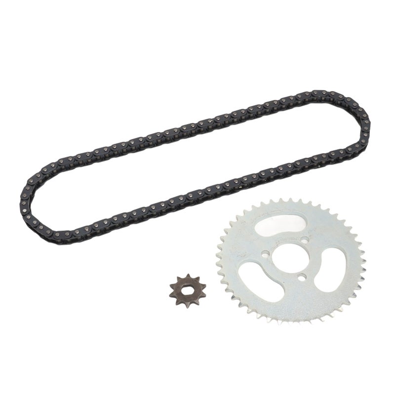 T8F Gear Chain Set Aluminum Alloy Steel 44T 3 Hole Sprocket 10T 10H Hole Front Chain Wheel with 88 Link Drive Chain for DIY Motorcycle ATV Bike - Image 5