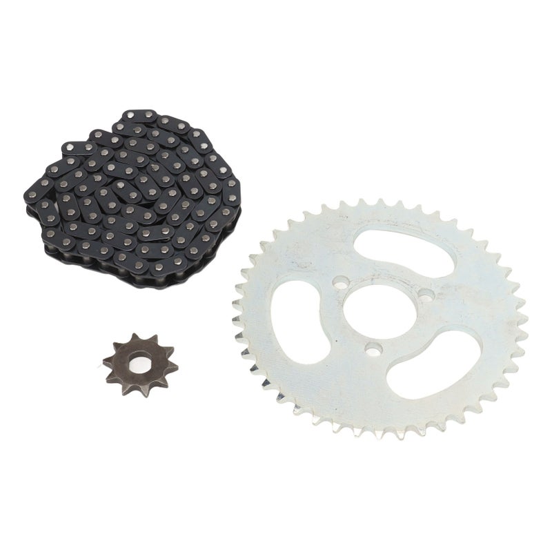 T8F Gear Chain Set Aluminum Alloy Steel 44T 3 Hole Sprocket 10T 10H Hole Front Chain Wheel with 88 Link Drive Chain for DIY Motorcycle ATV Bike - Image 4