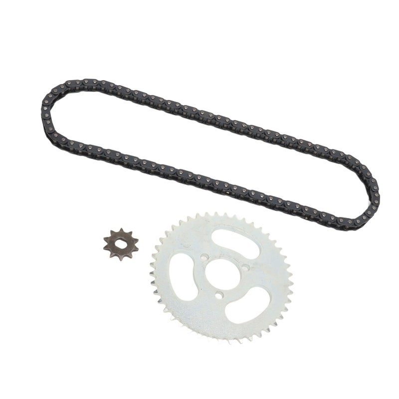 T8F Gear Chain Set Aluminum Alloy Steel 44T 3 Hole Sprocket 10T 10H Hole Front Chain Wheel with 88 Link Drive Chain for DIY Motorcycle ATV Bike - Image 1