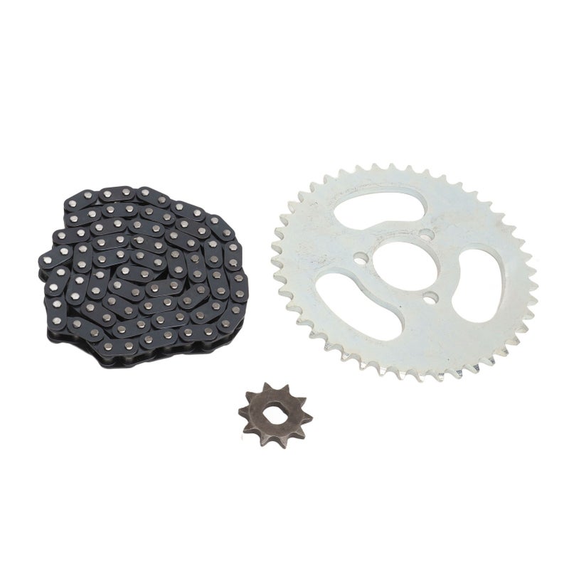 T8F Gear Chain Set Aluminum Alloy Steel 44T 3 Hole Sprocket 10T 10H Hole Front Chain Wheel with 88 Link Drive Chain for DIY Motorcycle ATV Bike - Image 3