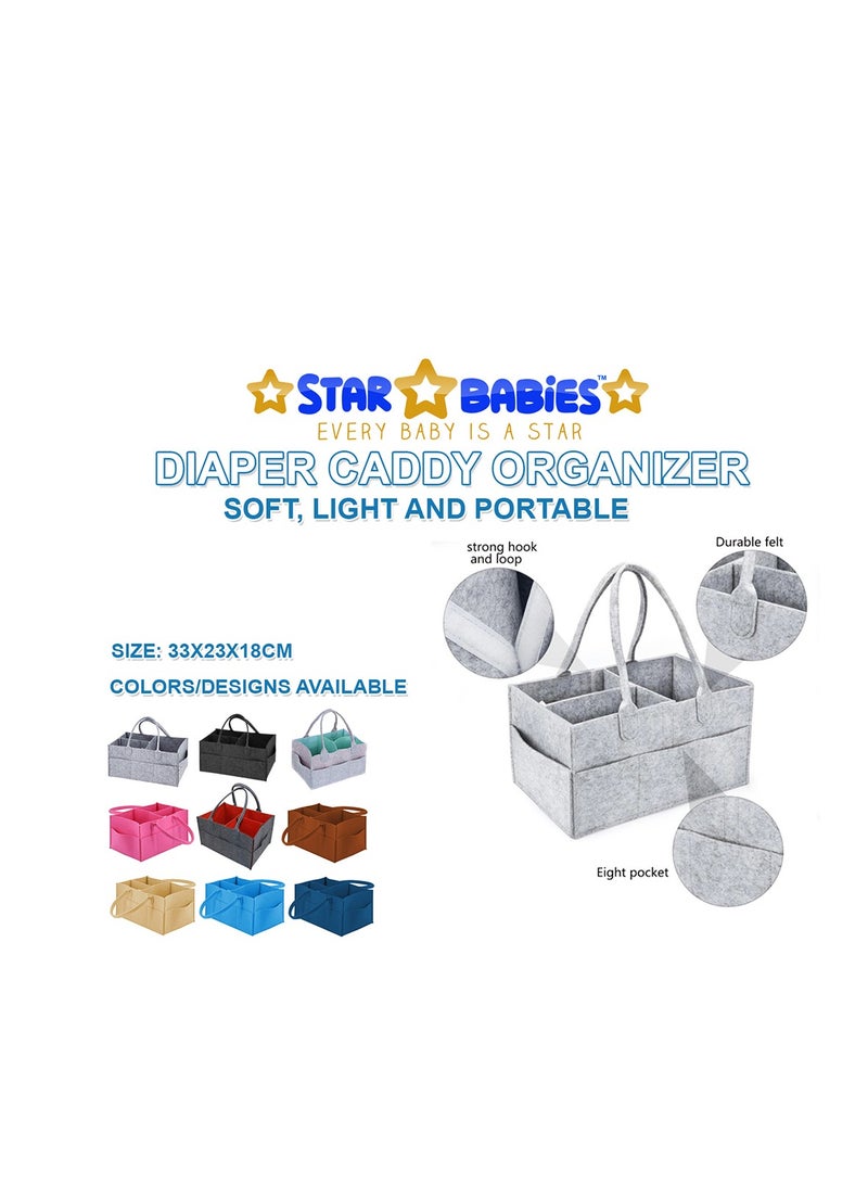 STAR BABiES Star Babies Pack of 2 (Caddy Diaper Organizer, Changing mat 15pcs)-Pink - Image 3
