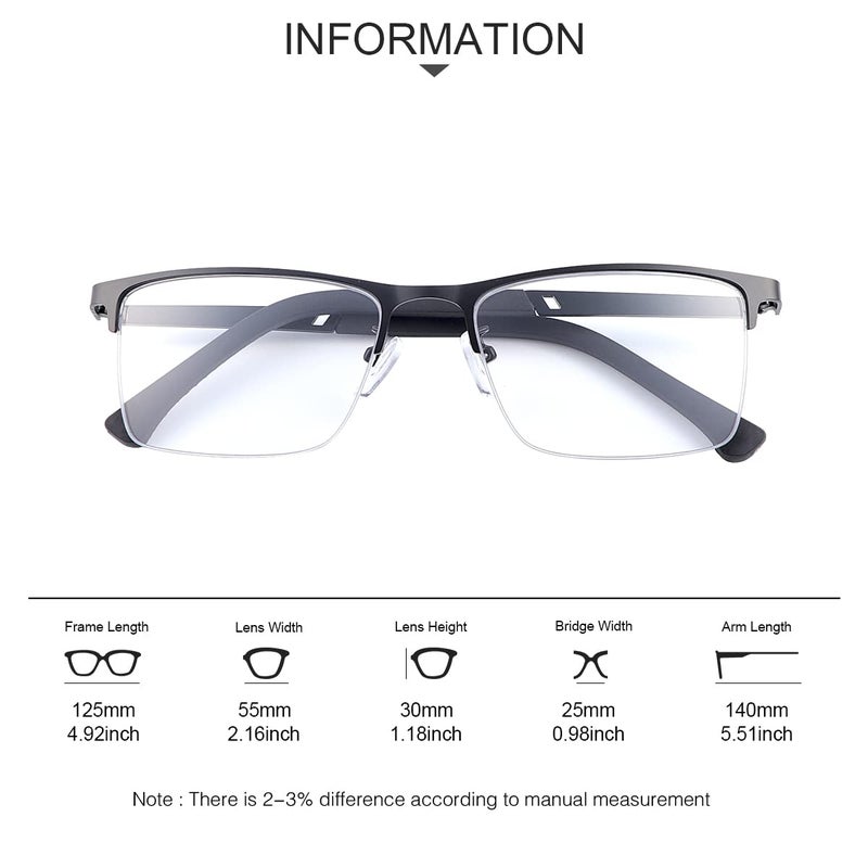 YIMI Photochromic Progressive Multifocus Reading Glasses Sun Readers UV Blue Light Blocking Transition Glasses for Men Women(Black, 2.00, multiplier_x) - Image 2