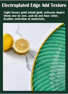 ZCM-HAPPY Gold-Edged Fruits and Snacks Tray for Living Room Coffee Table and Office Display  - Image 4