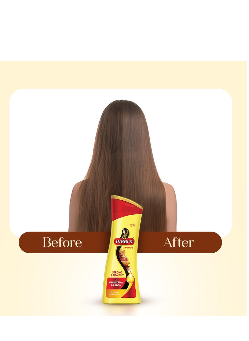 MEERA Meera Strong & Healthy Shampoo, 180ml | Strengthens Hair & Reduces Breakage | Enriched with Badam & Kunkudukai | Gentle Paraben-Free Care for Women & Men  - Image 5