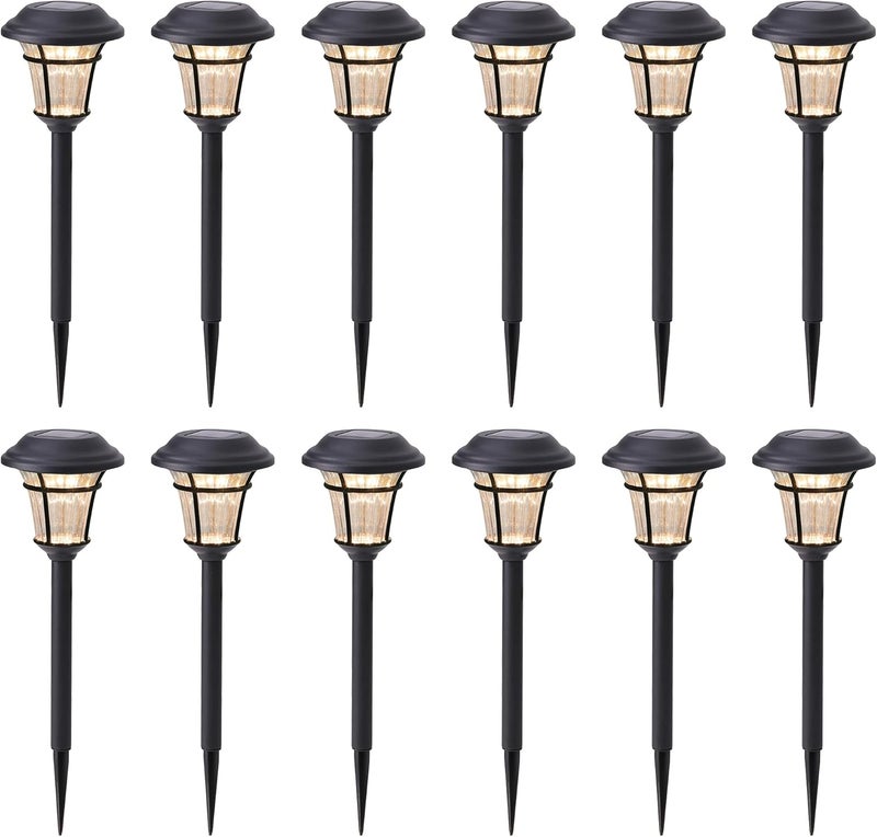 Maggift 12 Pack Solar Pathway Lights Outdoor Solar Garden Lights for Patio, Yard, Driveway - Image 1