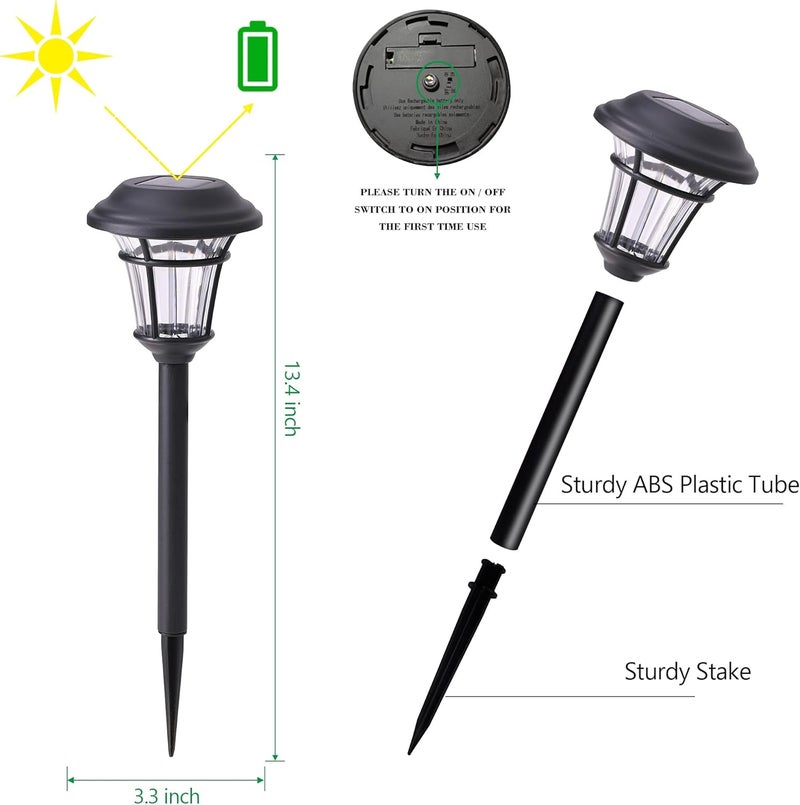 Maggift 12 Pack Solar Pathway Lights Outdoor Solar Garden Lights for Patio, Yard, Driveway - Image 3