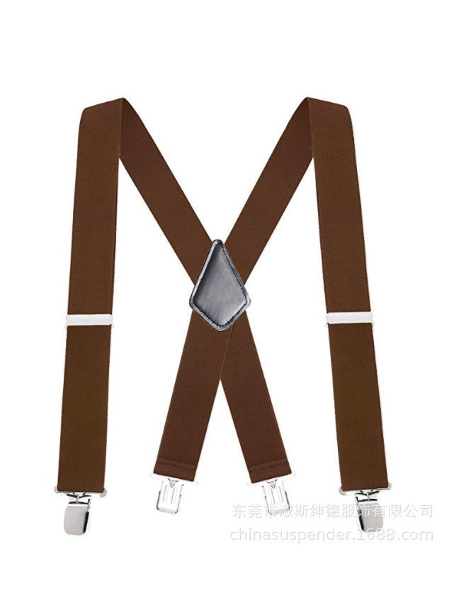 Generic Elastic Braces for WorkwearFour clips-Brown 5.0*120cm Four clips-Brown 5.0*120cm 