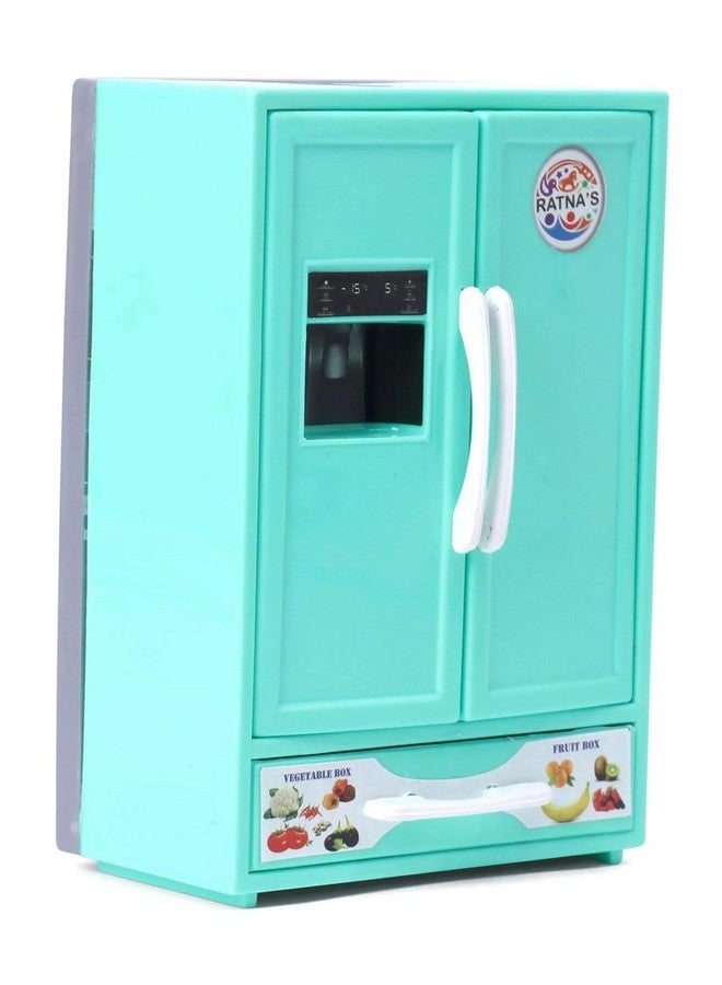 راتاناز لعبة راتنا البلاستيكية، ثلاجة، جهاز مطبخ منزلي، لعبة مصغرة للأطفال، لون أخضر - Image 1