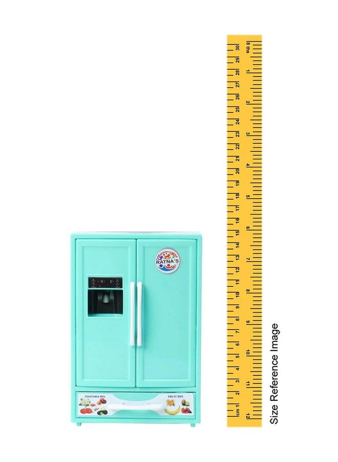 راتاناز لعبة راتنا البلاستيكية، ثلاجة، جهاز مطبخ منزلي، لعبة مصغرة للأطفال، لون أخضر - Image 4