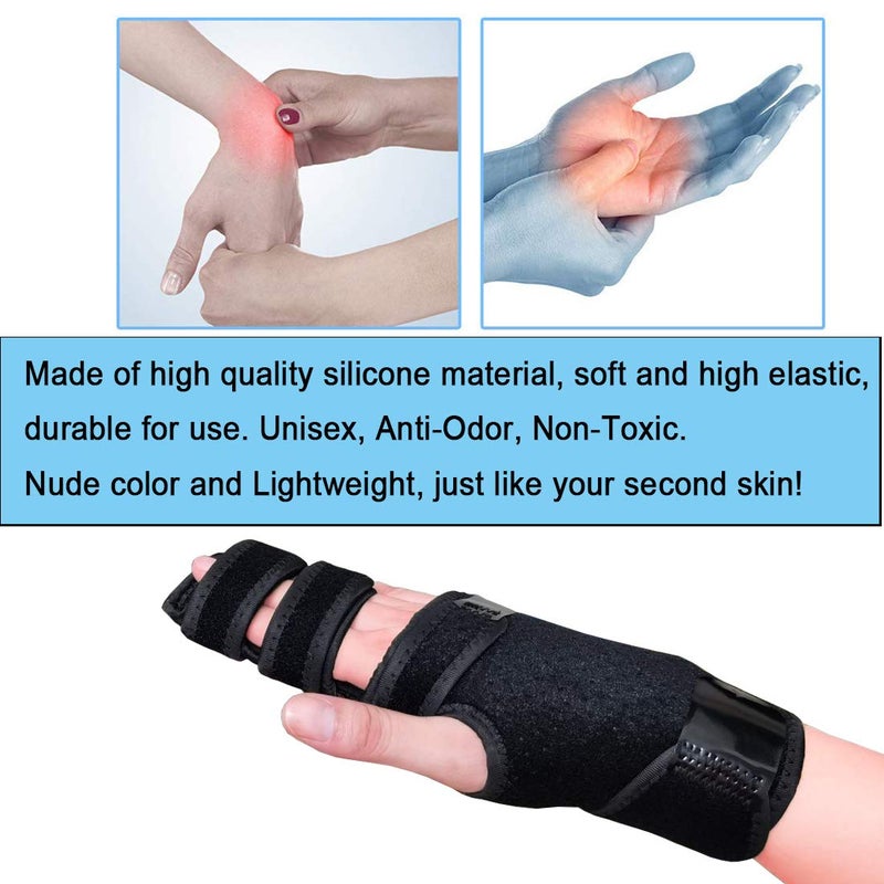 Reppkyh 2 Pieces Trigger Finger Splint Finger Brace(Left &Right Hand) Help Mallet Fingers or Hand Splint for Metacarpal Fractures Broken Fingers, Injuries, Arthritis, Tendonitis and Pain Relief - Image 5