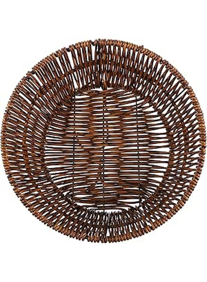 Natural Wicker Bread Basket Round High Profile Design For Kitchen Dining Market Display - Image 1