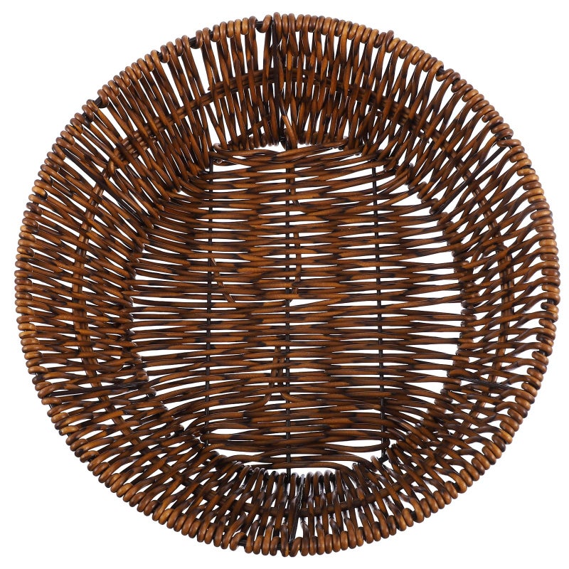 Natural Wicker Bread Basket Round High Profile Design For Kitchen Dining Market Display - Image 2